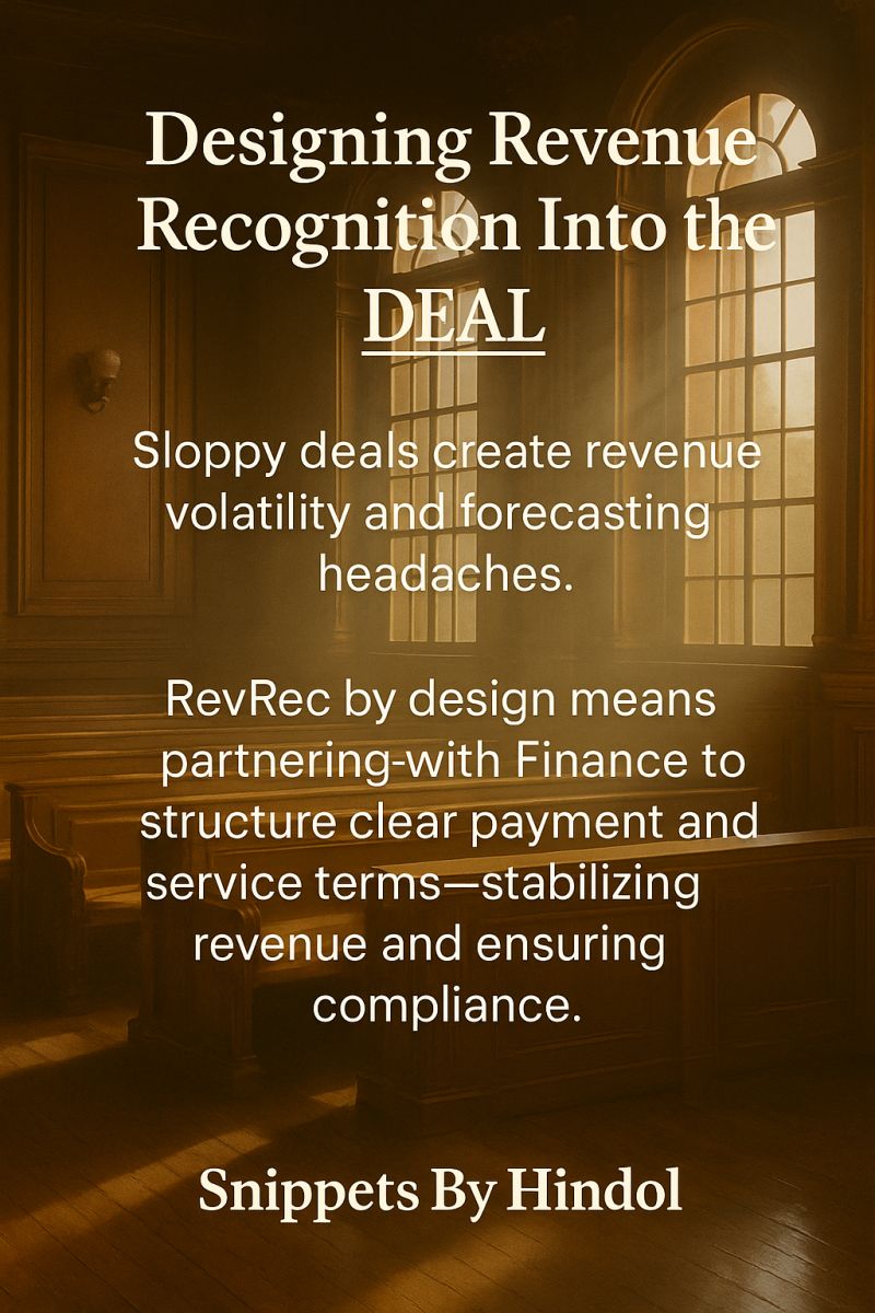 Designing Revenue Recognition Into the Deal—Not After the Fact