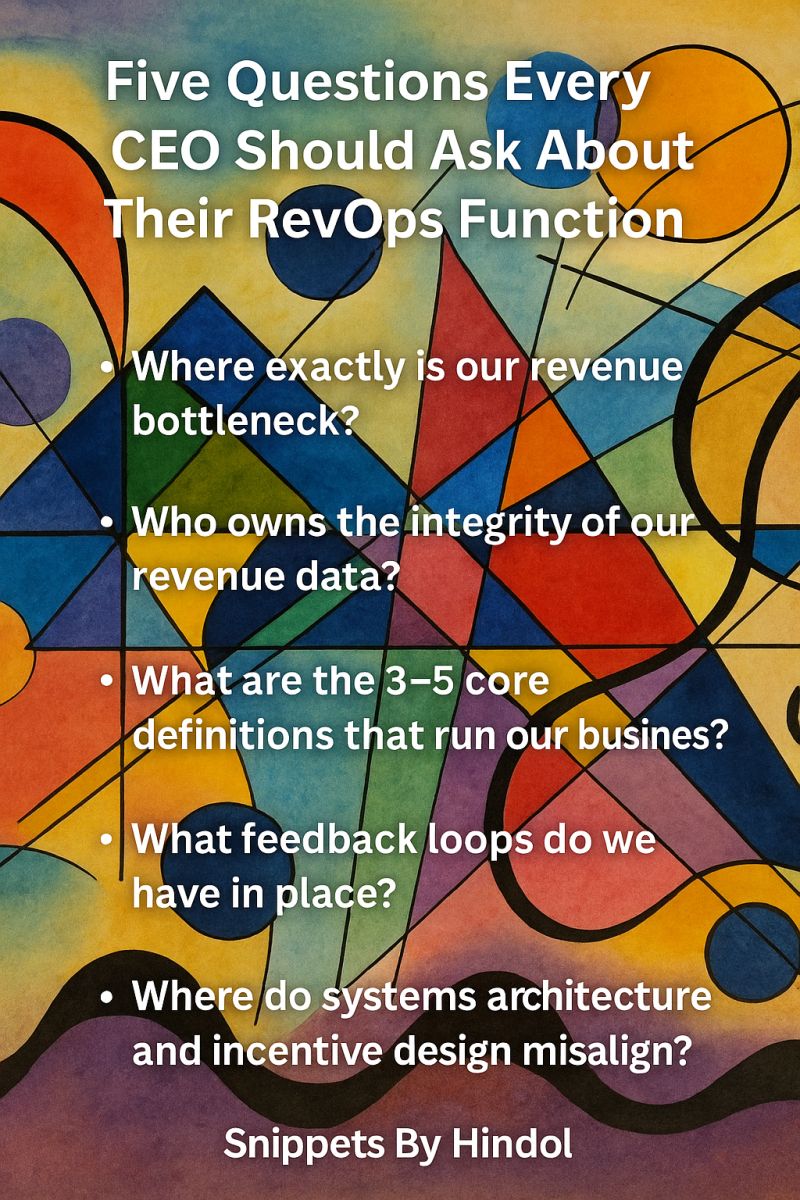 Five Questions Every Chief Executive Officer Should Ask About Their Revenue Operations Function