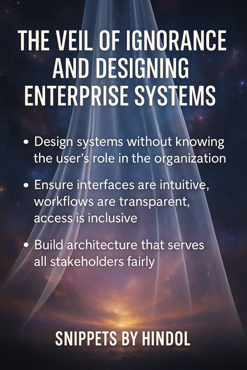 Rawls’ Veil of Ignorance & Designing Enterprise Systems- Justice in Architecture